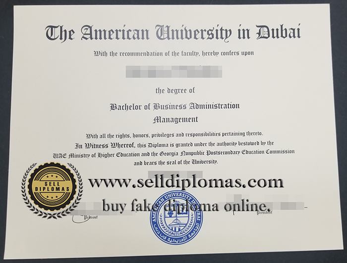 Can I buy a diploma from the American University in Dubai?