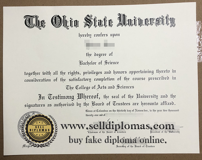 where to buy Ohio State University diploma certificate？