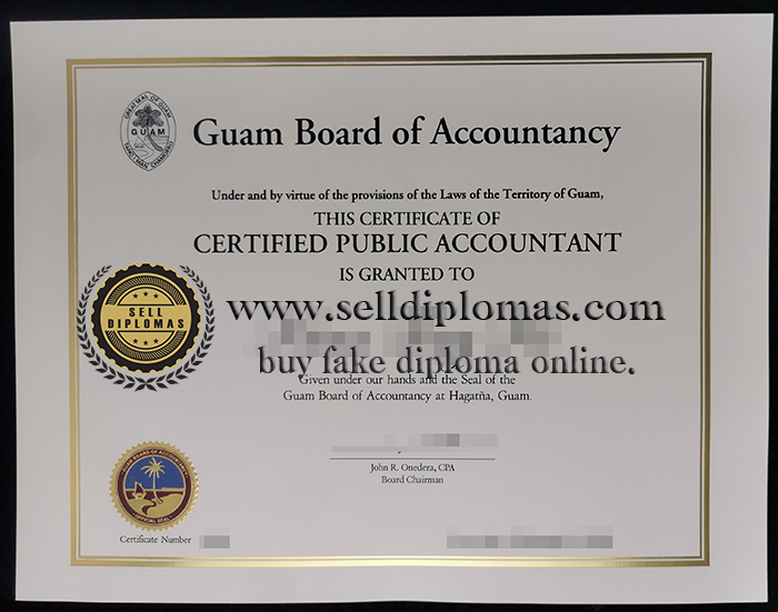 where to buy Guam Board of Accountancy certificate?