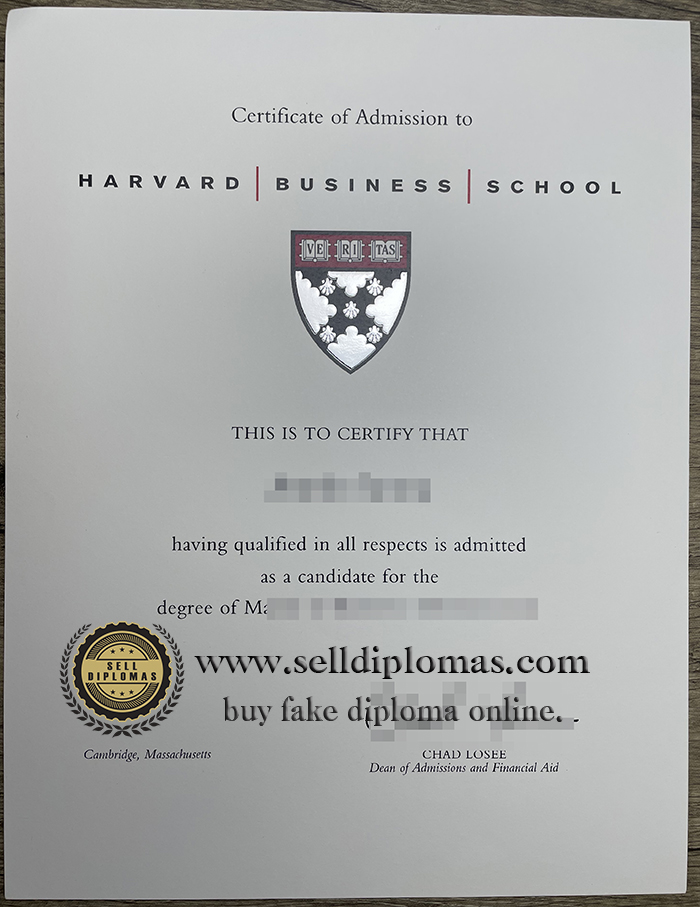 where to buy Harvard Business School certificate?