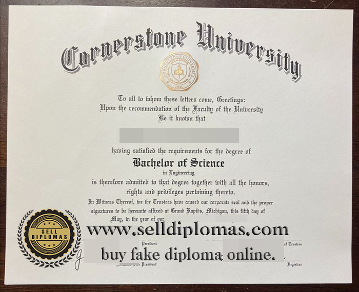 Can buy a cornerstone university certificate?