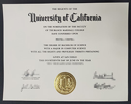 Buy fake University of California ,San Diego diploma.