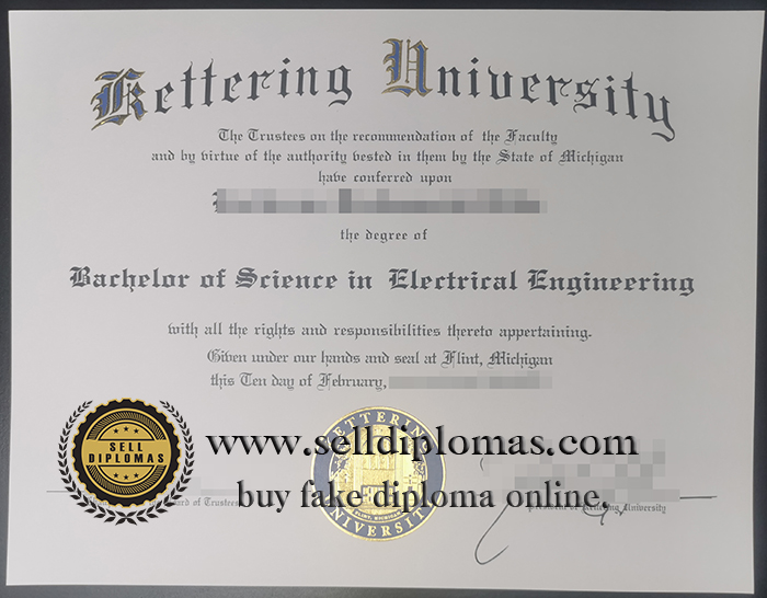 Buy new Kettering University diploma degree online.