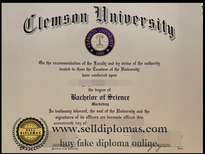 Order clemson university degree online, fake diploma.