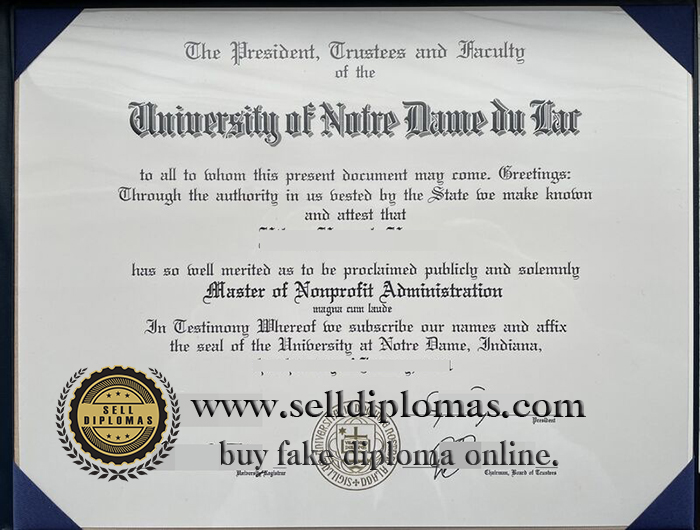 How to buy University of Notre Dame diploma, fake certificate.