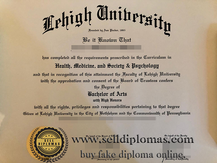 Sell fake Lehigh University diploma online.