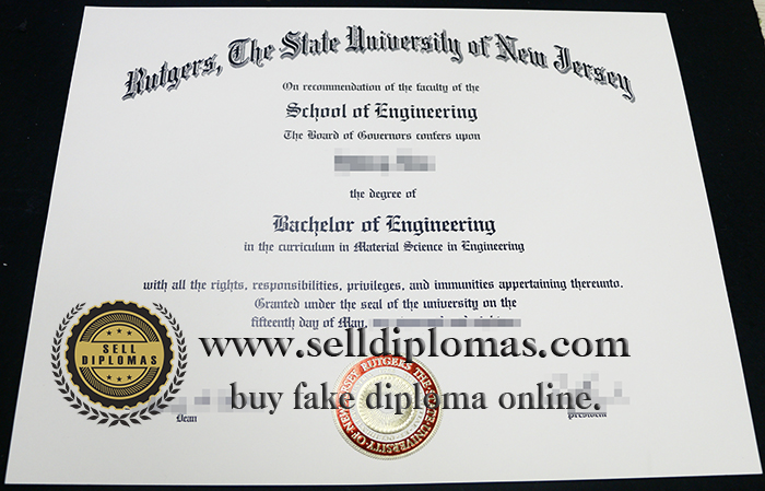 Replacement of Rutgers University certificate.