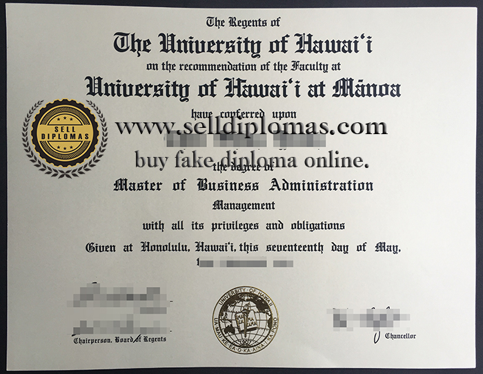 How to buy a University of Hawaii degree certificate.
