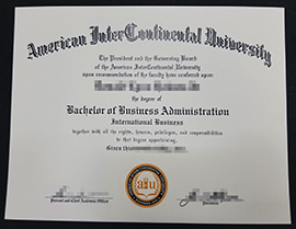 Sell fake American Intercontinental University diploma online.