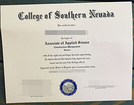 Replacing the new College of Southern Nevada diploma.