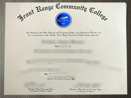 Sell fake front range community college certificate diploma online.