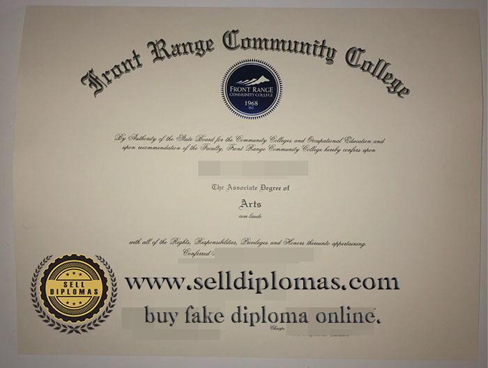 Sell fake front range community college certificate diploma online.