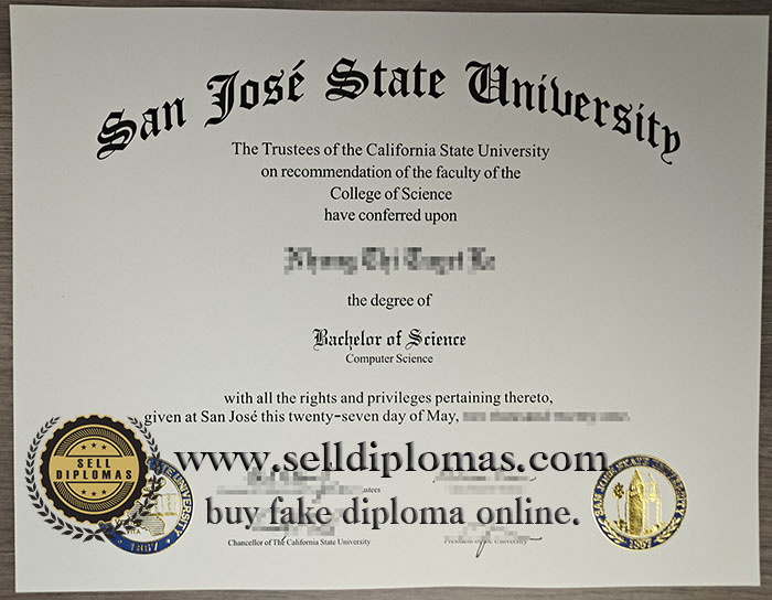 Sell fake San Jose State University diploma online.