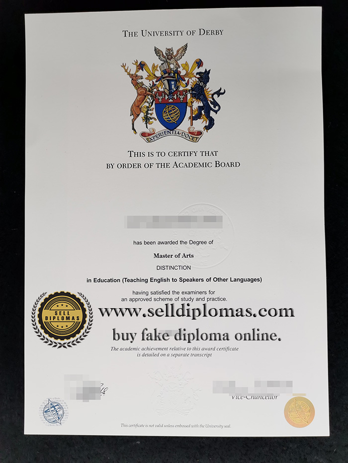 where to buy University of Derby diploma certificate?