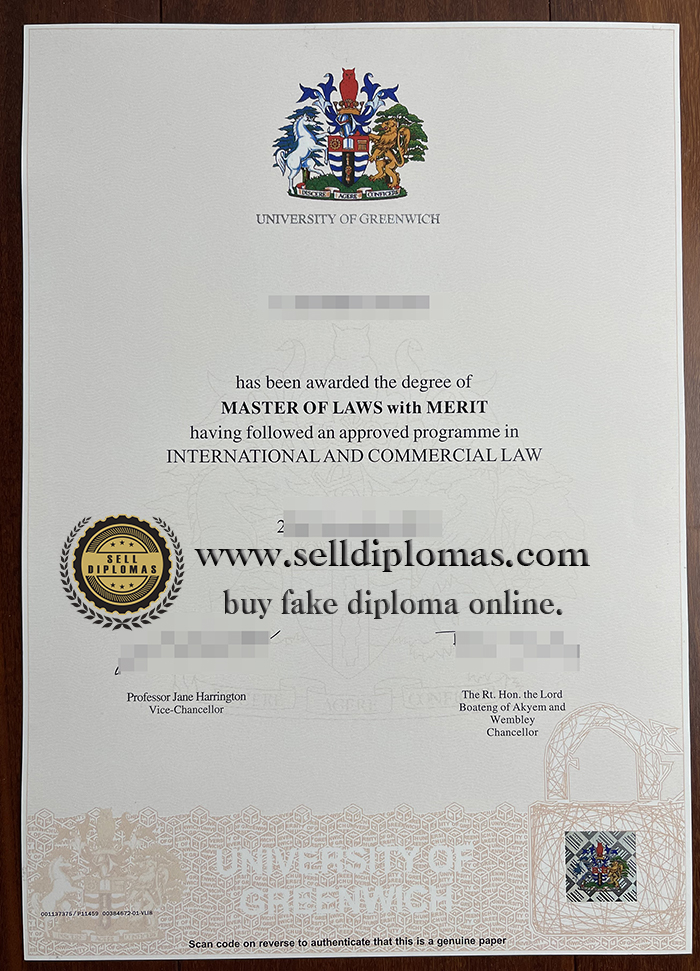 Sell fake University of Greenwich diploma online.