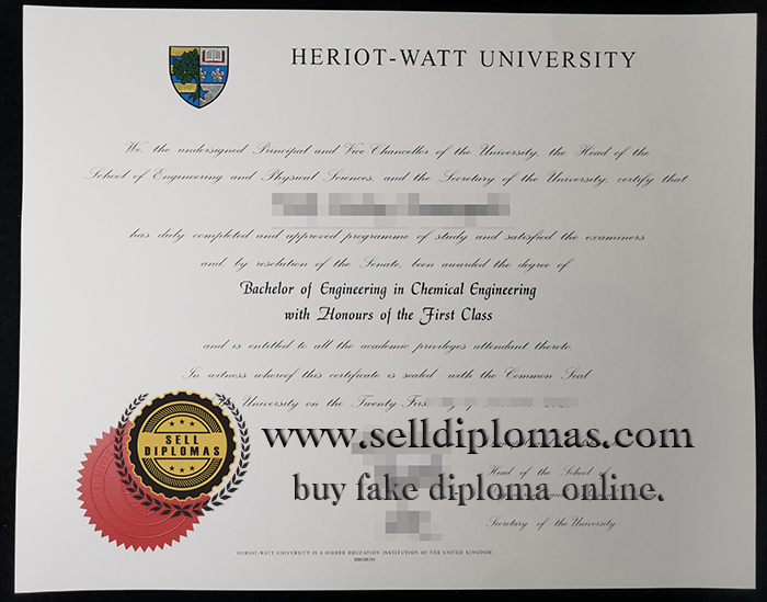 Heriot-Watt University degrees for sale online.