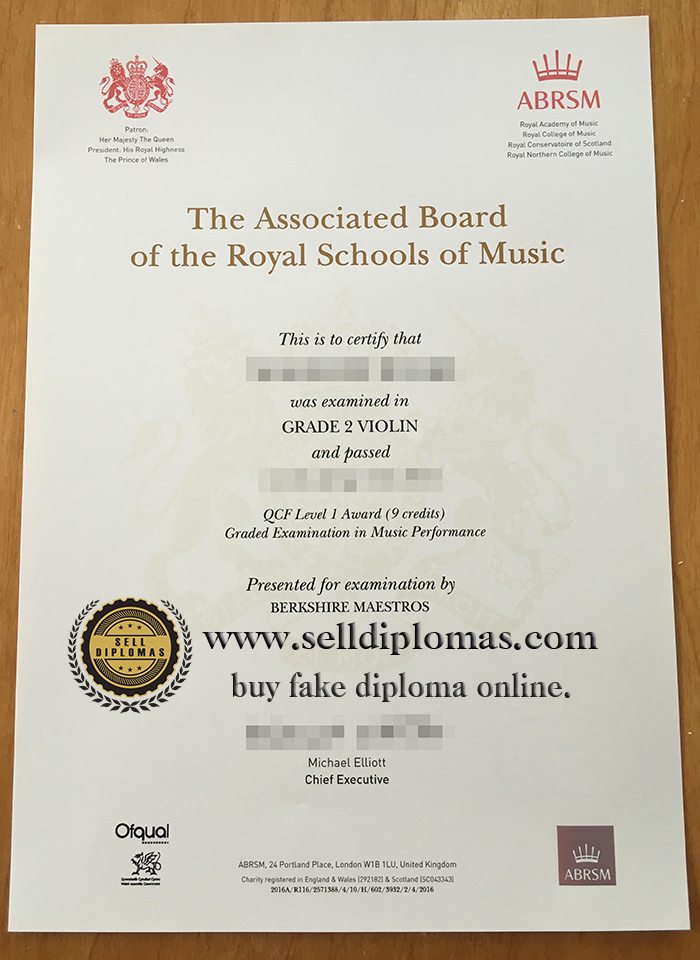 How to buy a Royal College of Music certificate?