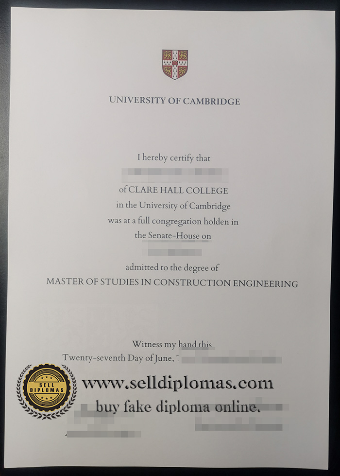 Sell fake Cambridge University diploma online.