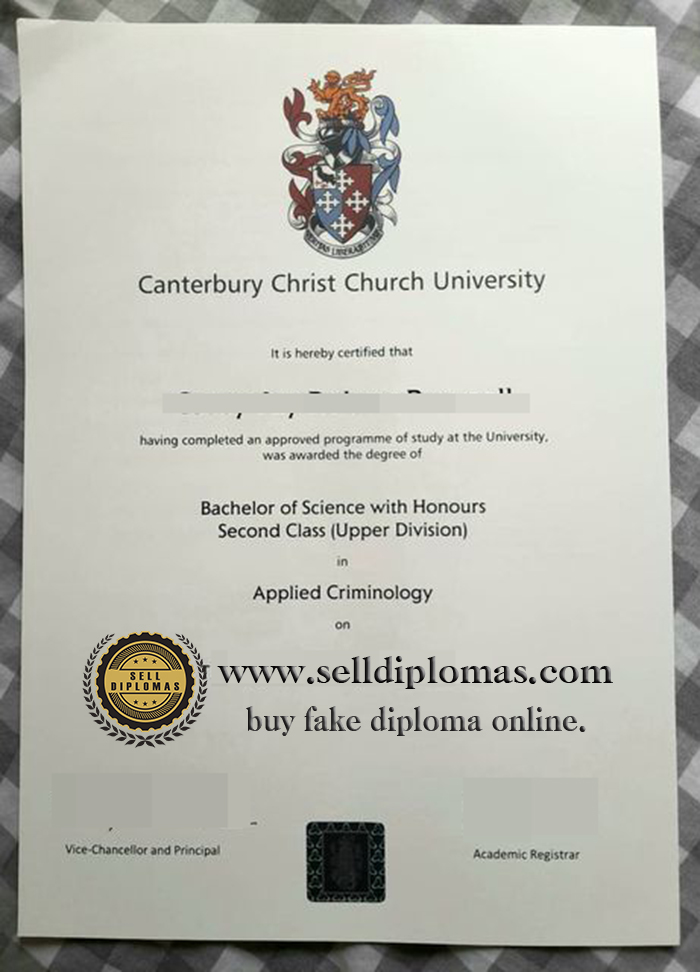 Canterbury Christ Church University diploma for sale online